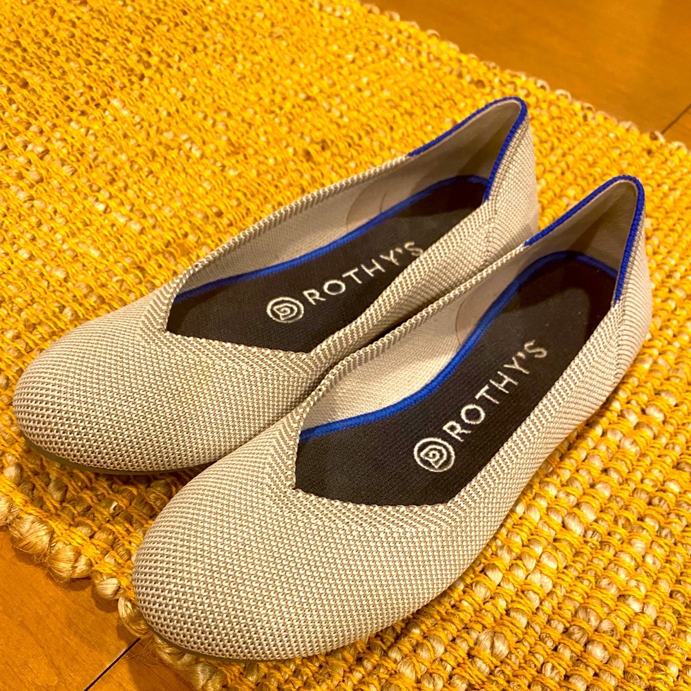 Rothy’s beige flat shoes